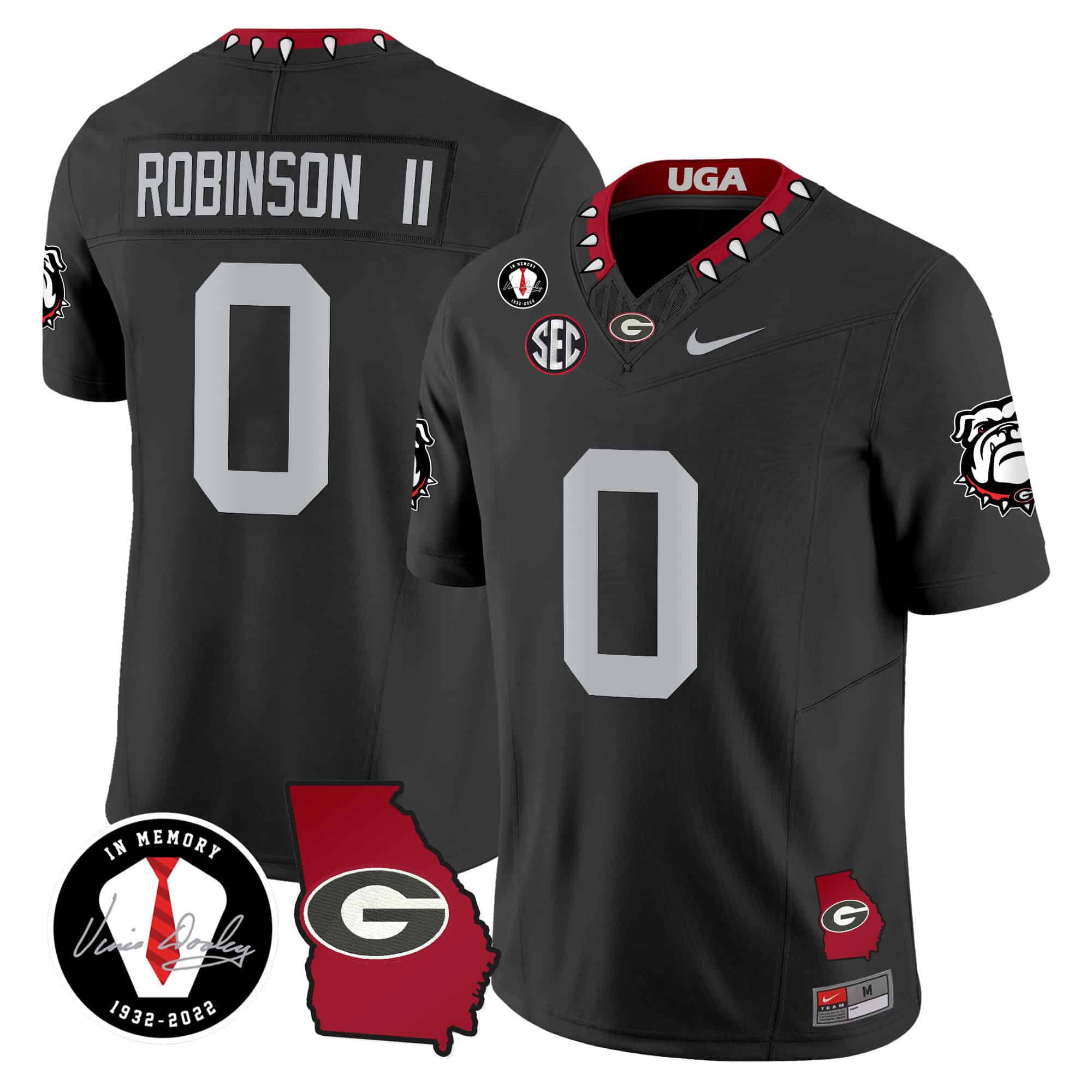 Men Georgia Bulldogs #0 Robinson ii Black 2024 Nike Vapor NCAA Jersey style 2->indianapolis colts->NFL Jersey